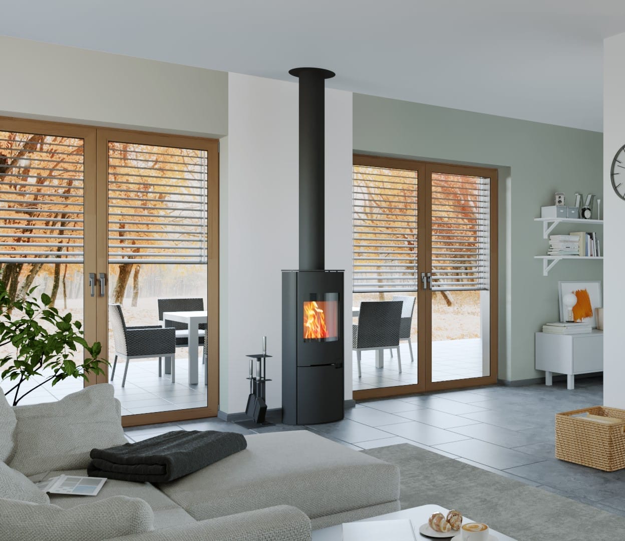 Schiedel Sirius 1.1, stove & Permeter package, bungalow